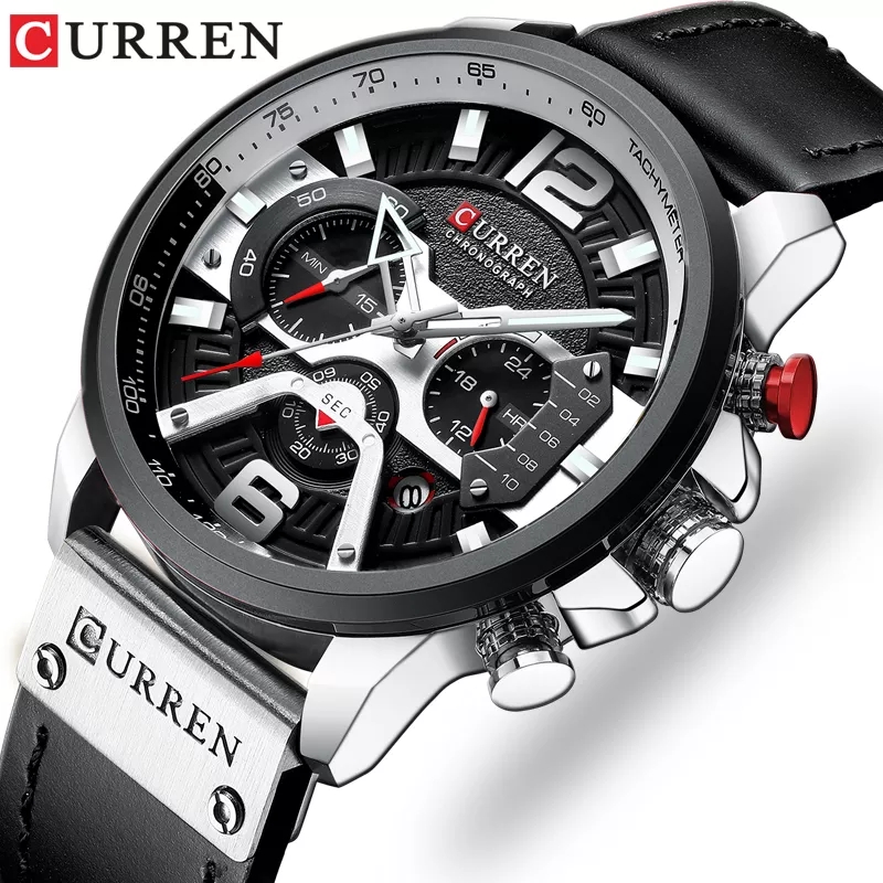 Luxury Watch Apple - Reloj CURREN de cuarzo con fecha