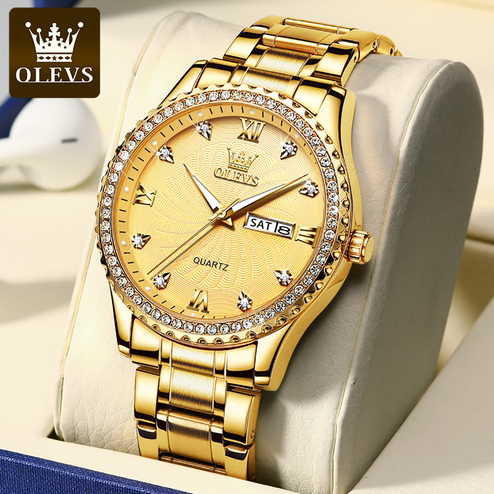 Luxury Watch Mockup - Reloj de Cuarzo de Lujo OLEVS