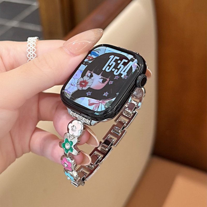 Luxury Watch Apple - Correa de Metal de Lujo Ligera