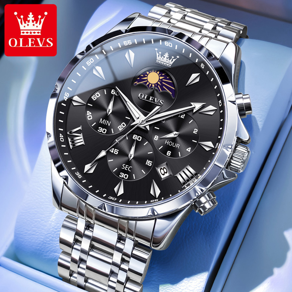 Luxury Watch Mockup - Reloj de Pulsera OLEVS 3653 con