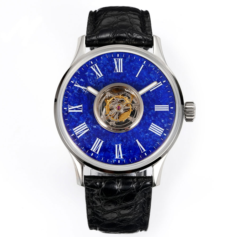 Minute Repeater Watch - HUASUO-reloj mecánico Tourbillon Central para hombre,