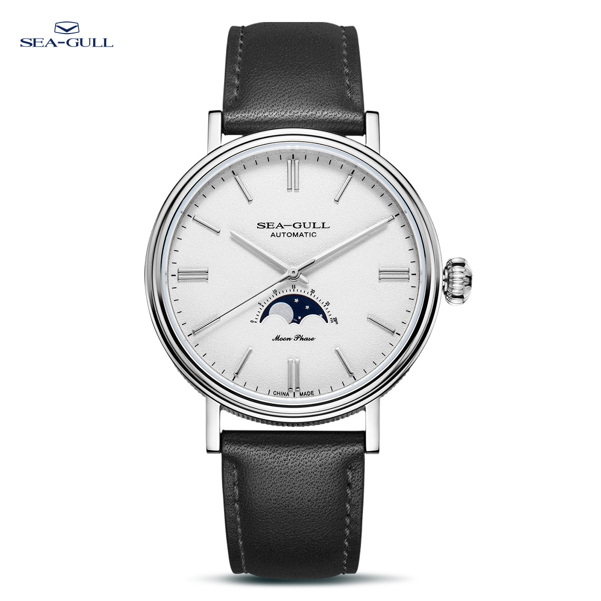 Guilloché Dial Watch - Reloj mecánico automático Seagull para hombre,