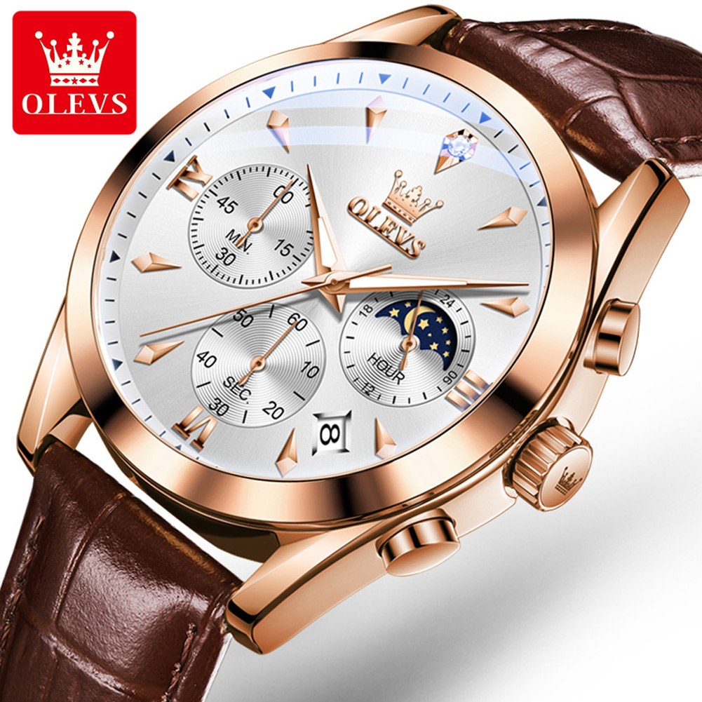 Luxury Watch Mockup - OLEVS nuevo reloj de cuarzo de