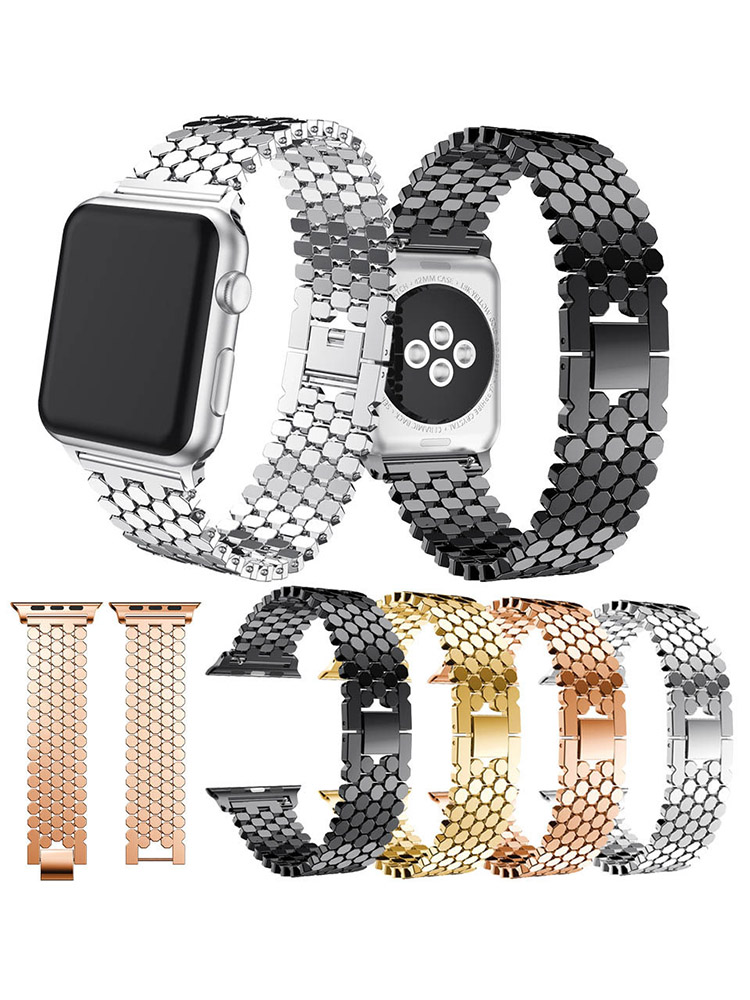 Correa de acero inoxidable par - Luxury Watch Apple reseña y precio