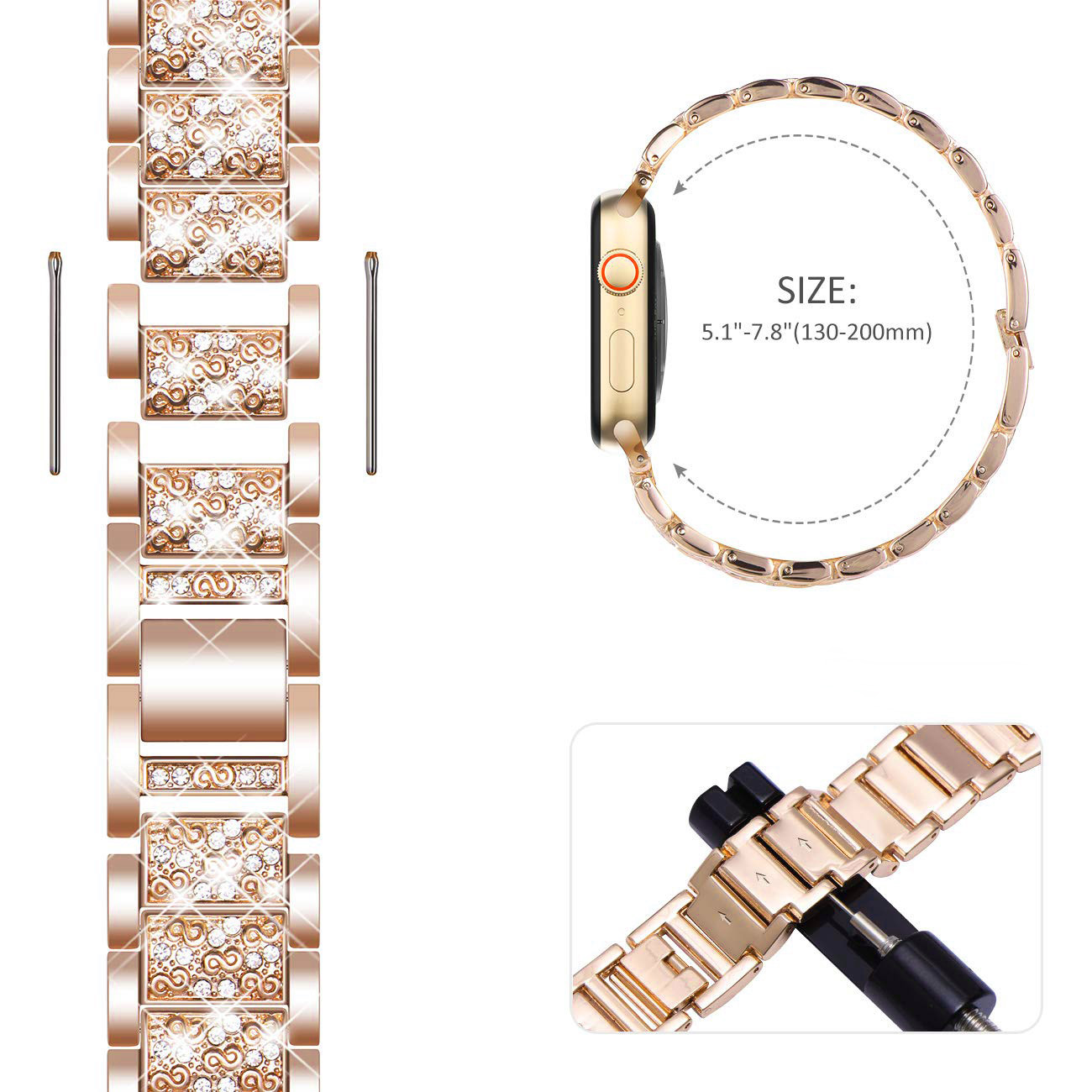 Funda + correa brillante para  - Luxury Watch Apple reseña y precio