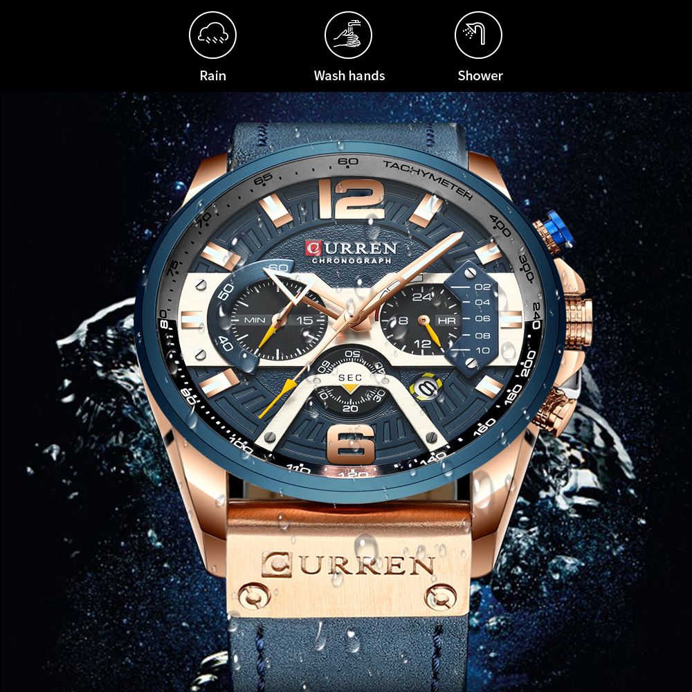 Reloj CURREN de cuarzo con fec - Luxury Watch Apple reseña y precio