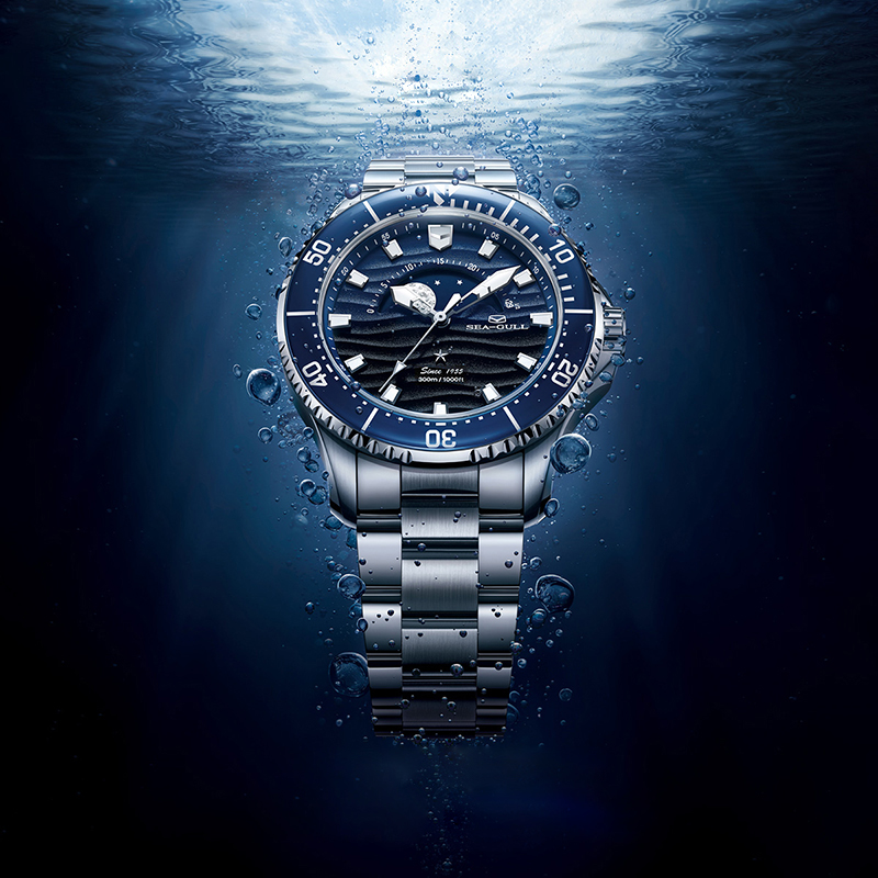 Reloj de buceo Seagull Ocean S - Guilloché Dial Watch reseña y precio
