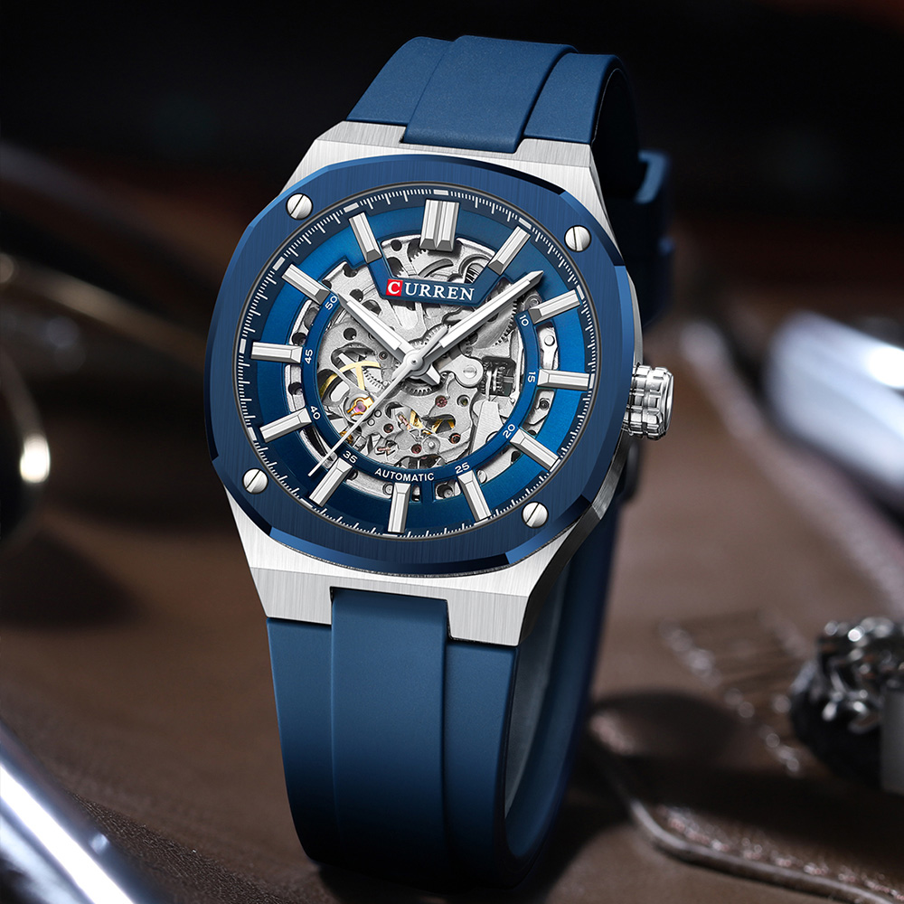 2025 CURREN nuevo reloj mecáni - Luxury Watch Apple reseña y precio
