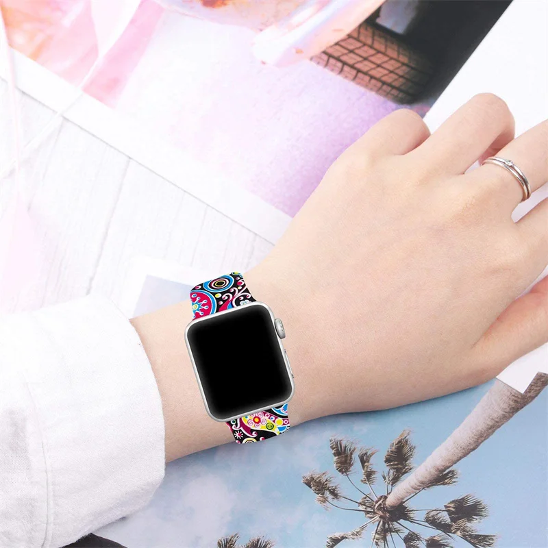 Correa impresa para correas de - Luxury Watch Apple reseña y precio