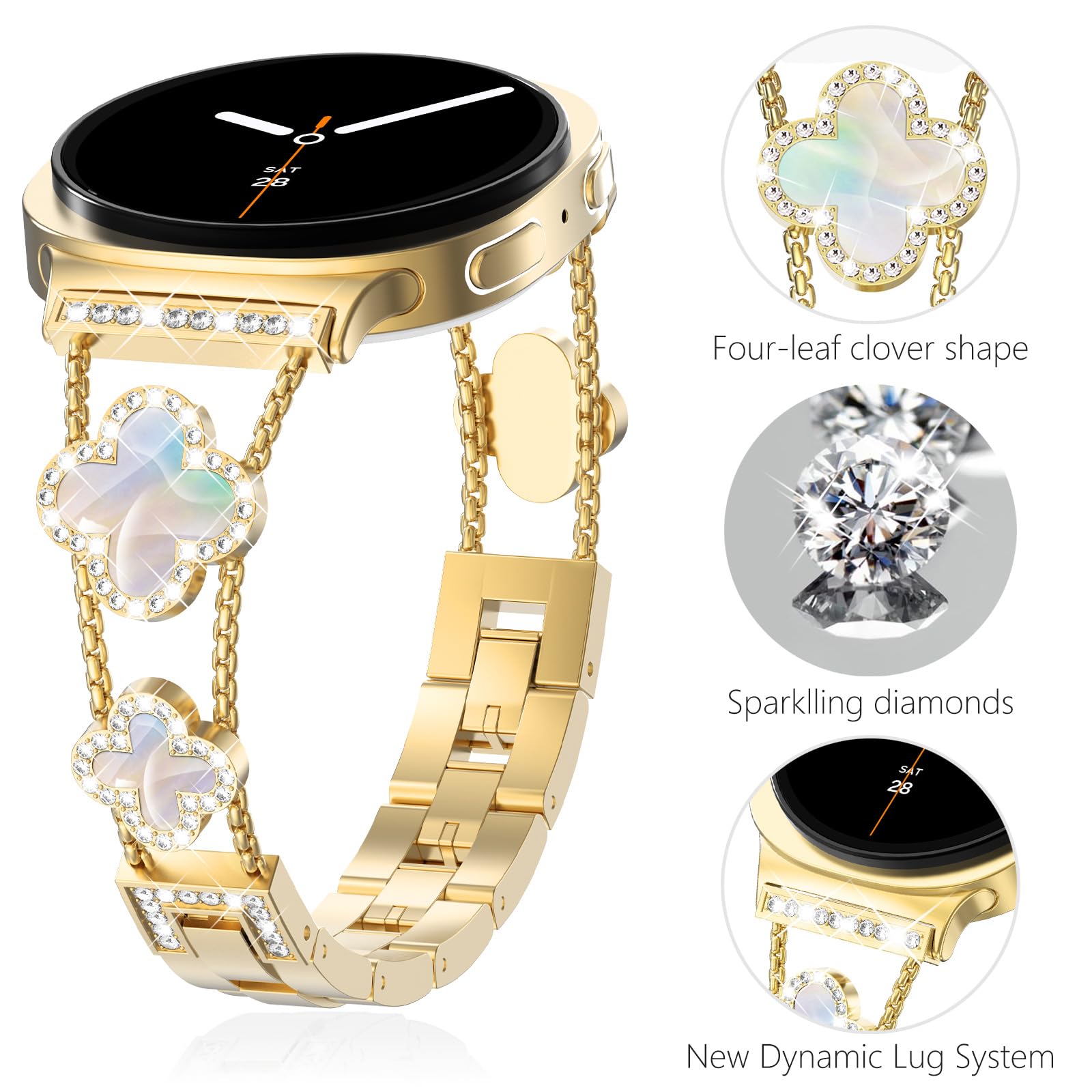 Correa de diamante para Samsun - Luxury Watch Galaxy reseña y precio