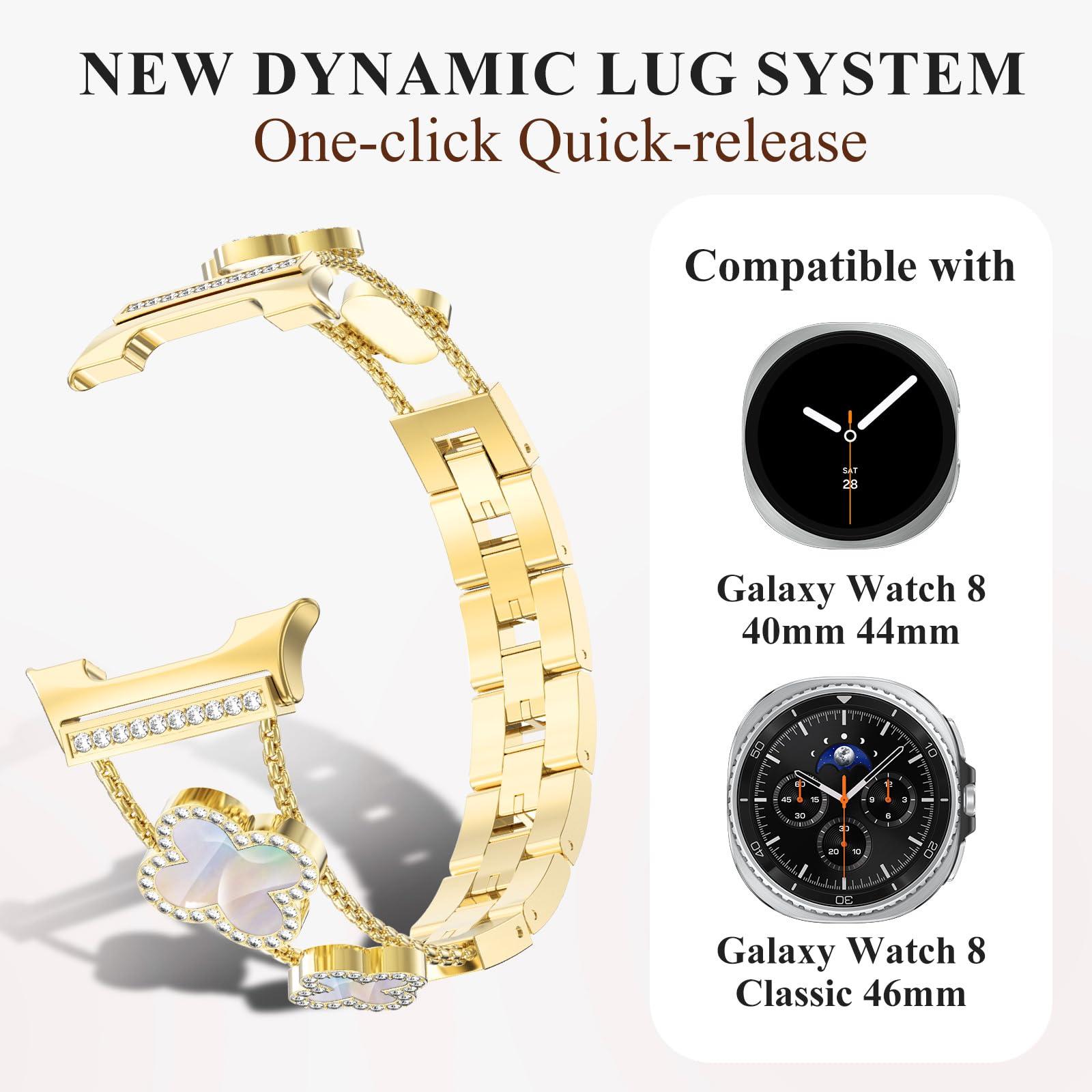 Correa de diamante para Samsun - Luxury Watch Galaxy reseña y precio