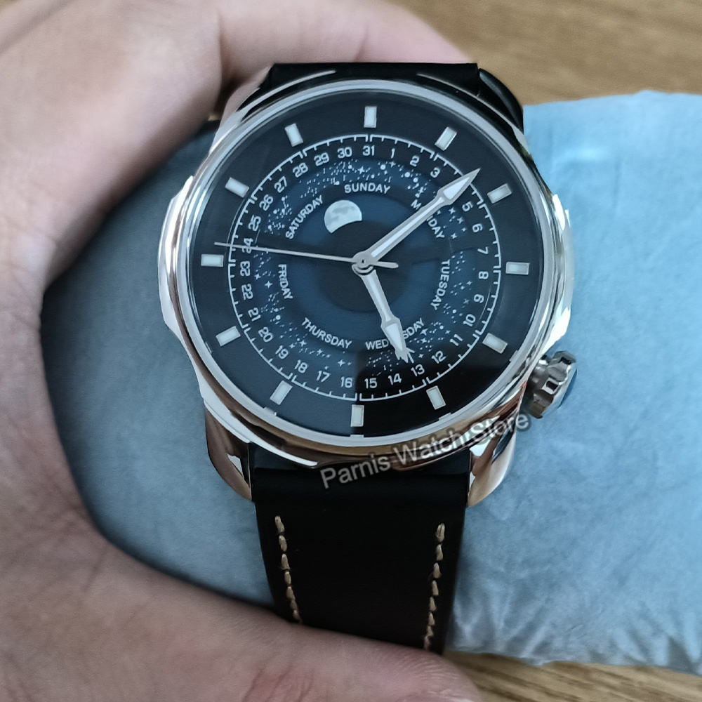 Reloj automático de acero inox - Guilloché Dial Watch reseña y precio