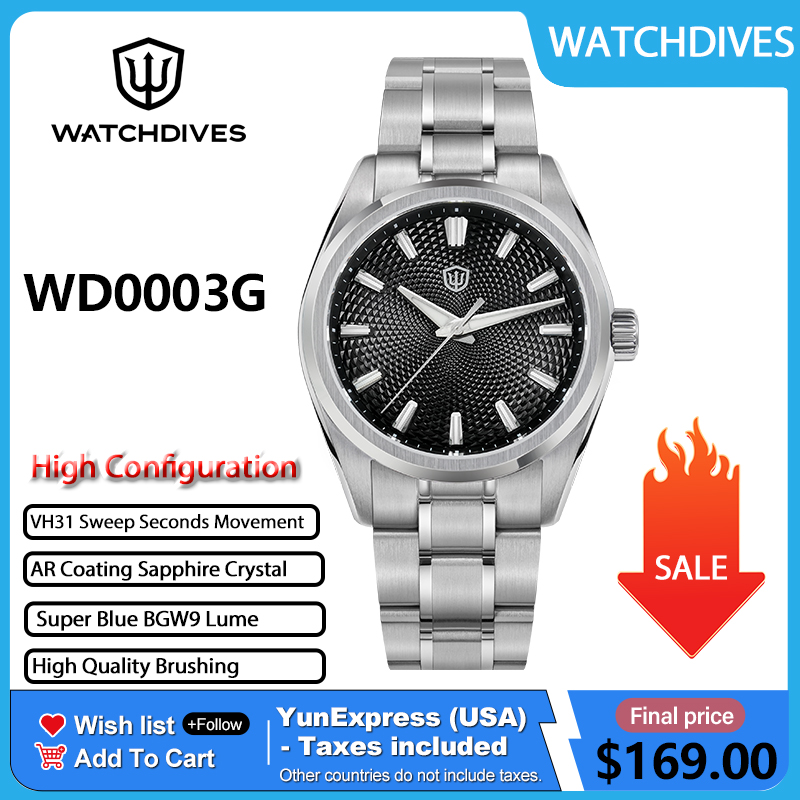 Watchdives WD0003G Guilloche D - Guilloché Dial Watch reseña y precio