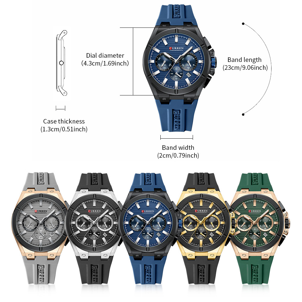 Reloj cronógrafo CURREN de luj - Luxury Watch Apple reseña y precio