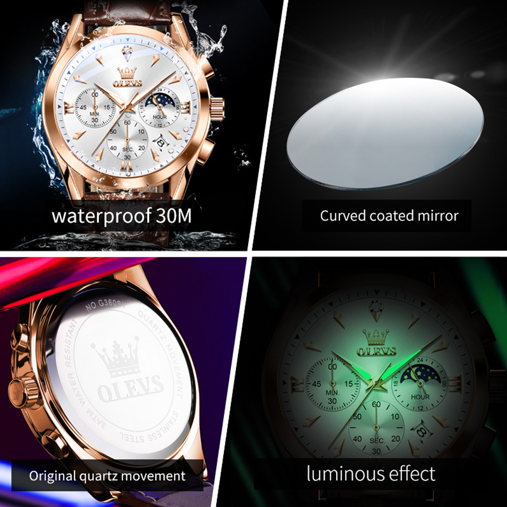 OLEVS nuevo reloj de cuarzo de - Luxury Watch Mockup reseña y precio