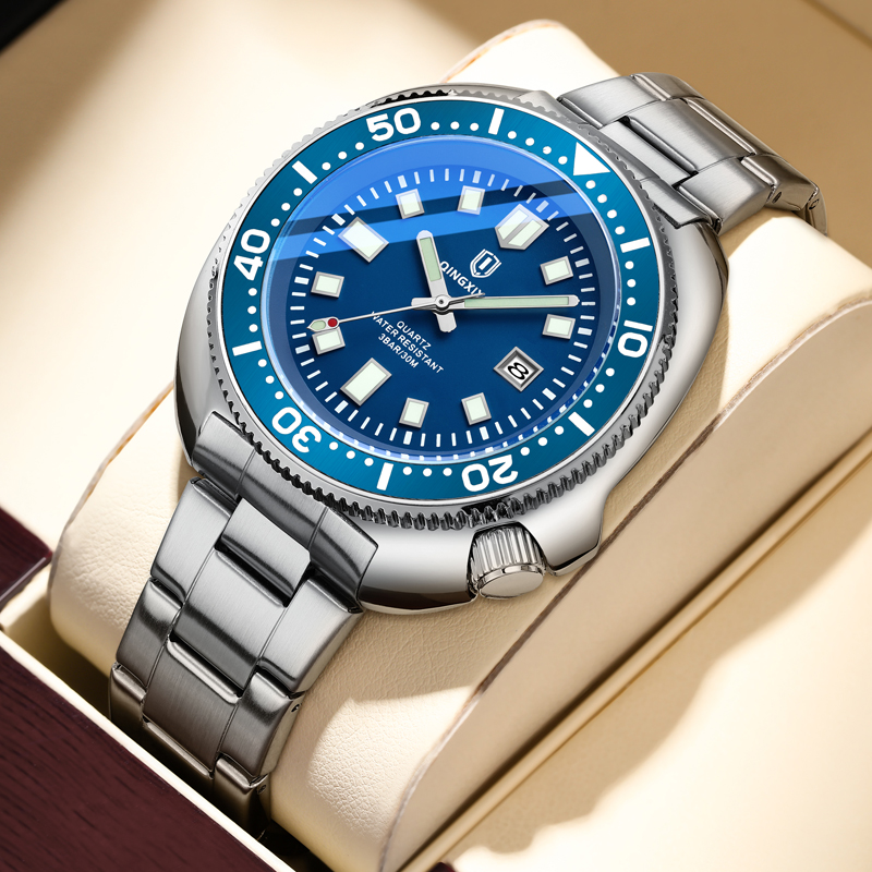 Marca QINGXIYA, reloj de cuarz - Luxury Watch Mockup reseña y precio